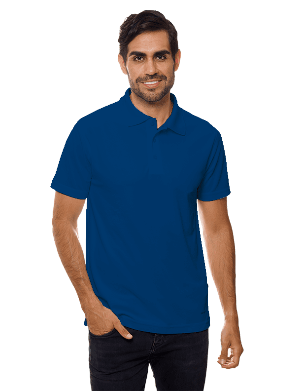 Camiseta Tipo Polo Dry Fit  Caballero Blue And Withe